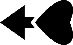 Heart Direction To Left Engraving Svg Design, Free Vectors File